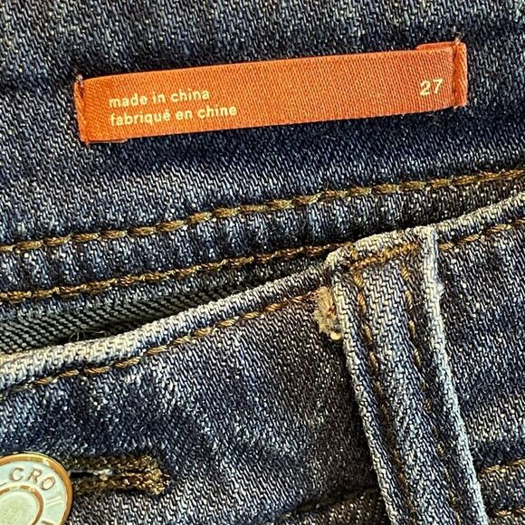 ANTHROPOLOGIE PILCRO slim boyfriend, crop with side stitching 27 - Picture 6 of 8